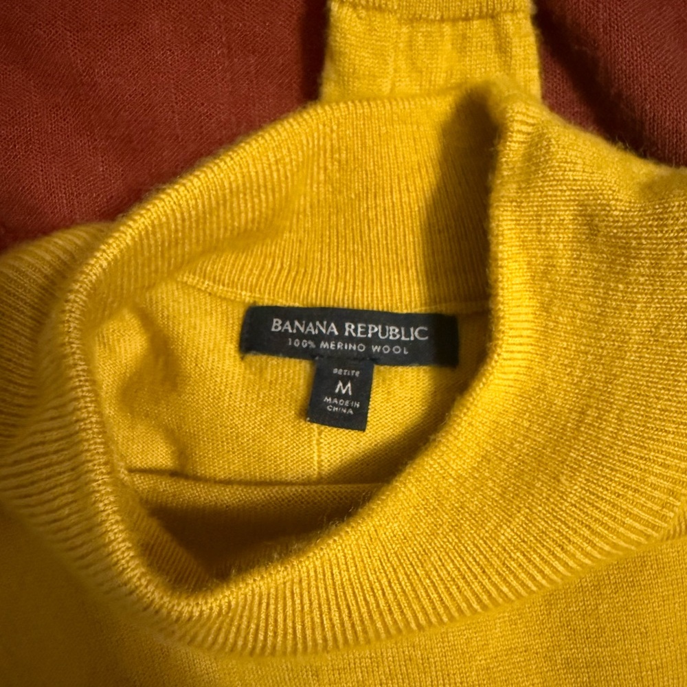 Banana Republic Mock Neck Sweater, 100% merino wool
